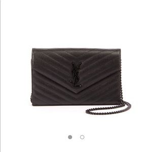 YSL Small Matelasse Envelope Chain Wallet